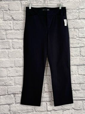 Old Navy High Rise Pixie Straight Slacks with Secret Smooth pockets Navy